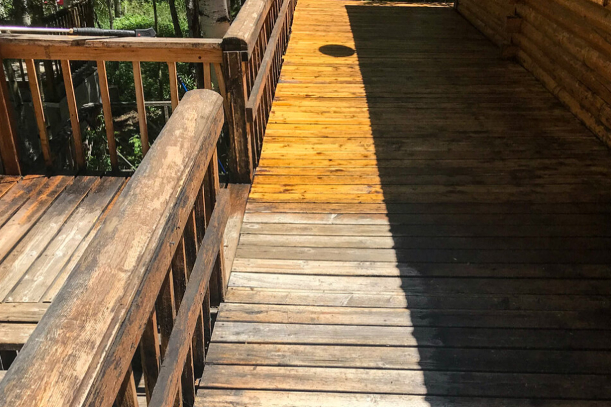 Log-Home-and-Deck-Restoration-In-Progress Log-Home-and-Deck-Restoration-In-Progress
