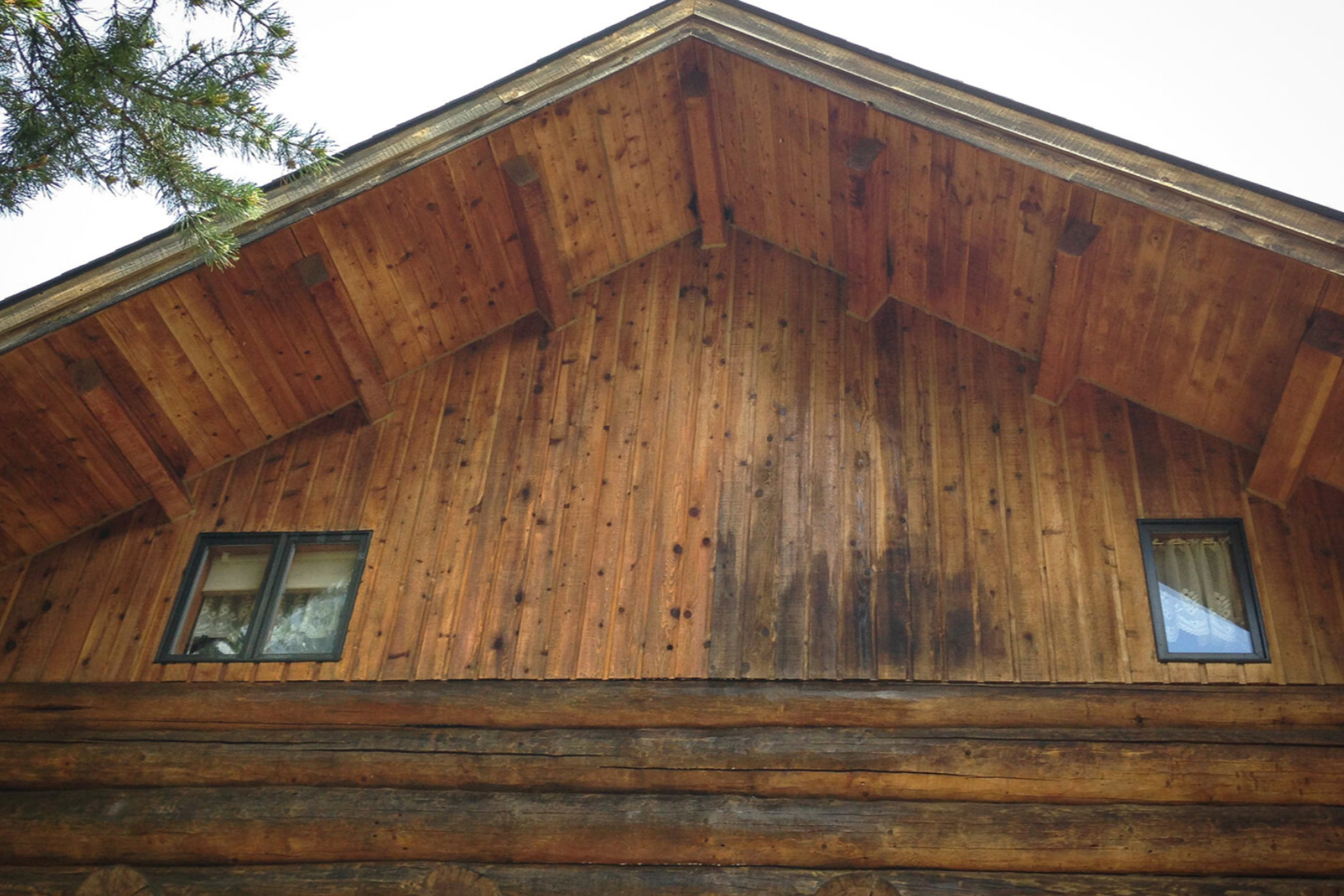 Log-Home-and-Wood-Siding-Restoration-In-Progress Log-Home-and-Wood-Siding-Restoration-In-Progress